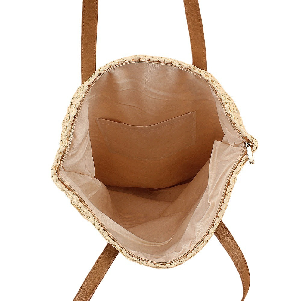 Strandtasche mit Weichem Gewebe und Eleganten Lederakzenten Brehn