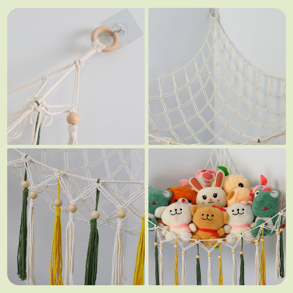 Macramé Wandhängende Aufbewahrungshängematte
