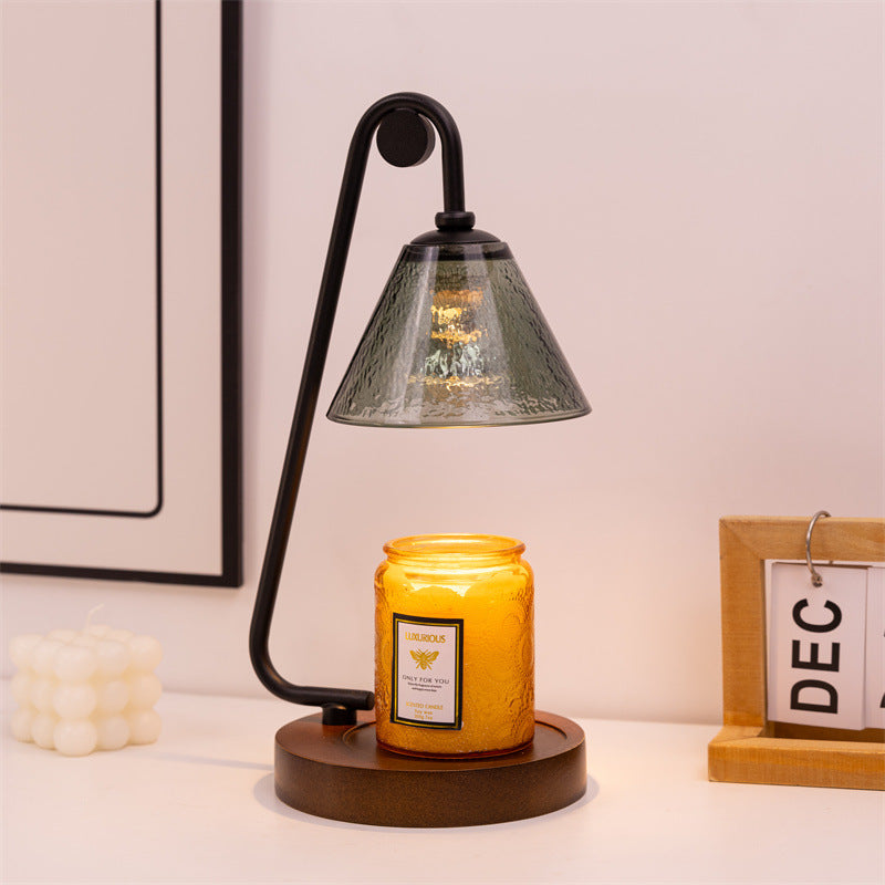 Industrielle Glas Tischlampe