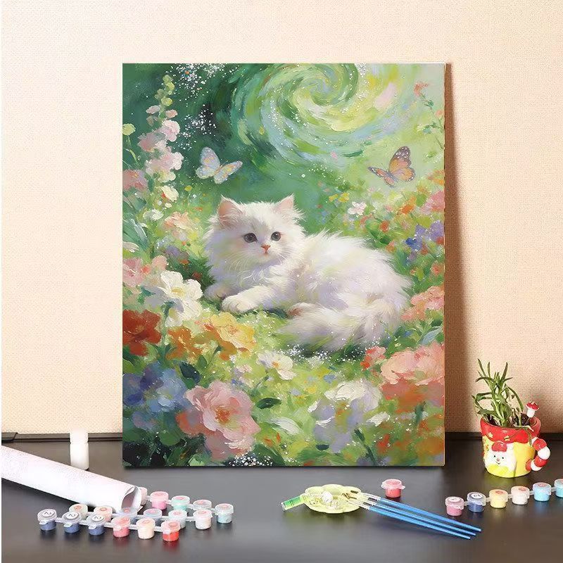 DIY Katzen-Themen Malen Leinwand Kit Brehn