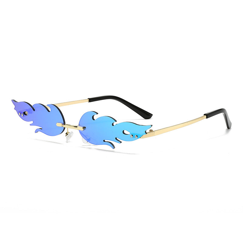 Damen extravagante Sonnenbrille im kreativen Flammendesign Brehn