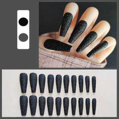 Glänzendes Langes Coffin Press-On Nails Set