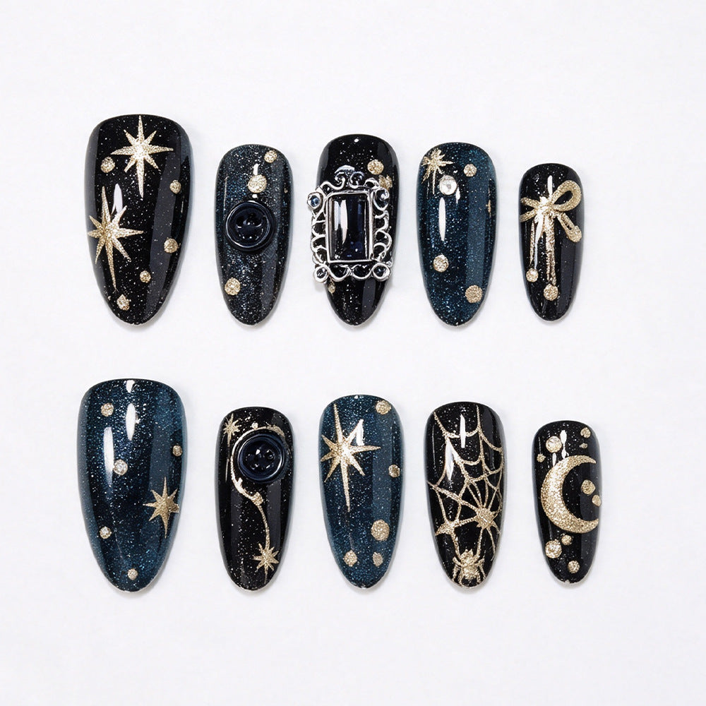 Himmlisches Thema Press-On Nagelkunst Brehn