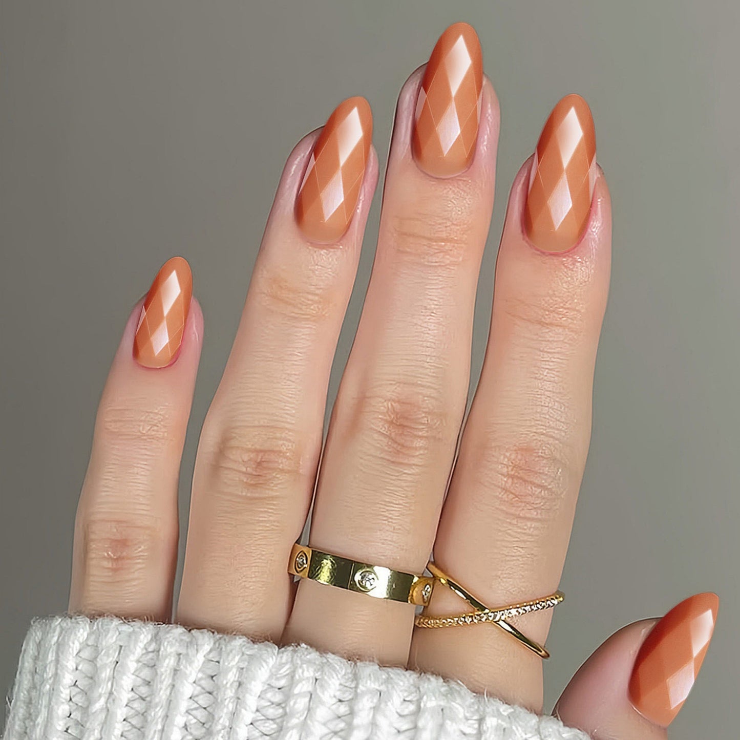 Diamantförmige Glänzende Nail Extensions Brehn