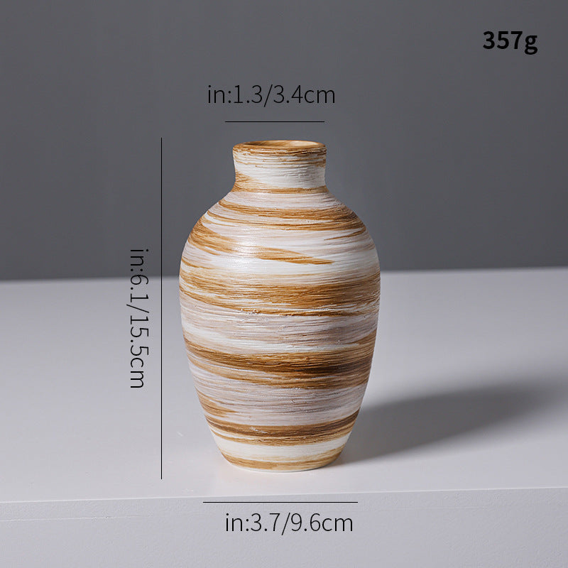 Künstlerische Spiraldesign Keramikvase Brehn