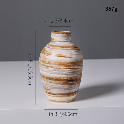 Künstlerische Spiraldesign Keramikvase Brehn