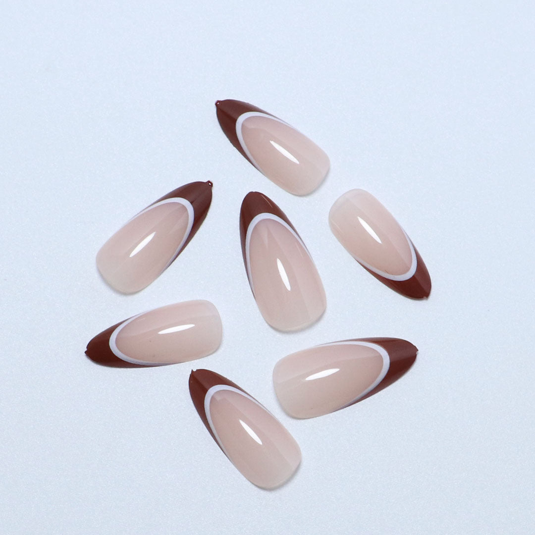 Premium natürliche Finish Press-On Nagelspitzen Brehn