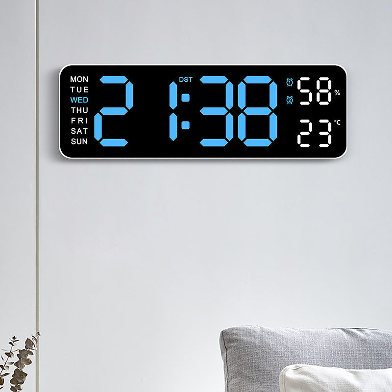 Digitaler Wandwecker mit Temperatur- und Luftfeuchtigkeitsanzeige Brehn