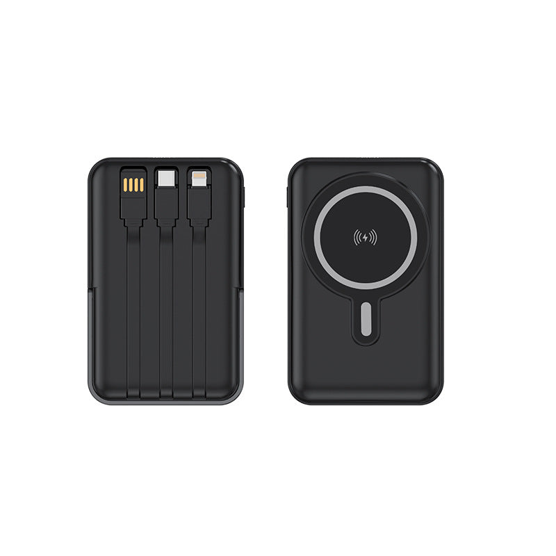 Multifunktionale Powerbank mit Integrierten Ladekabeln Brehn