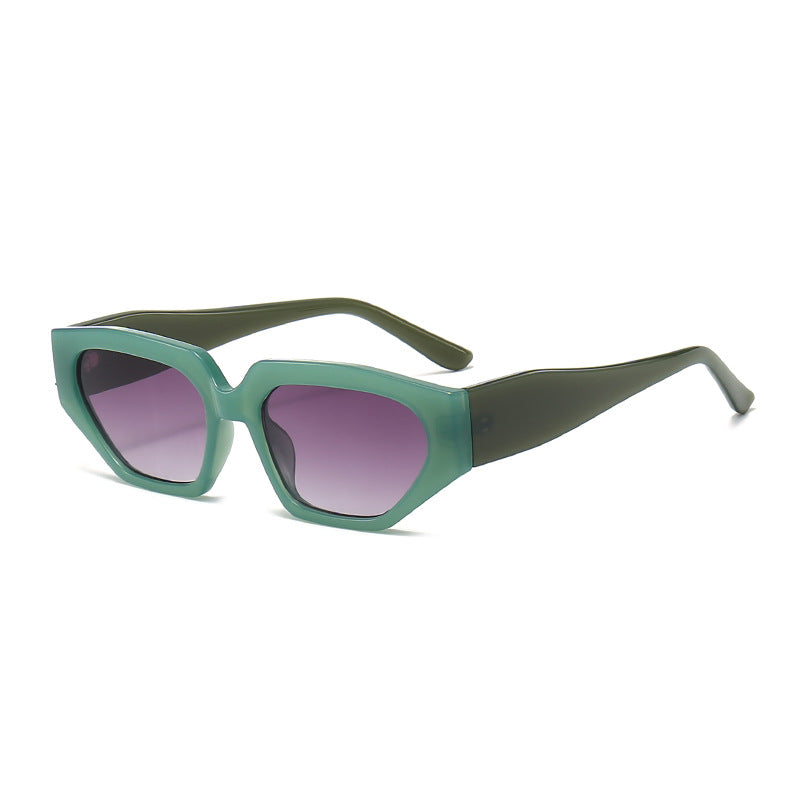 Damen Modische Sonnenbrille im innovativen polygonalen Design Brehn