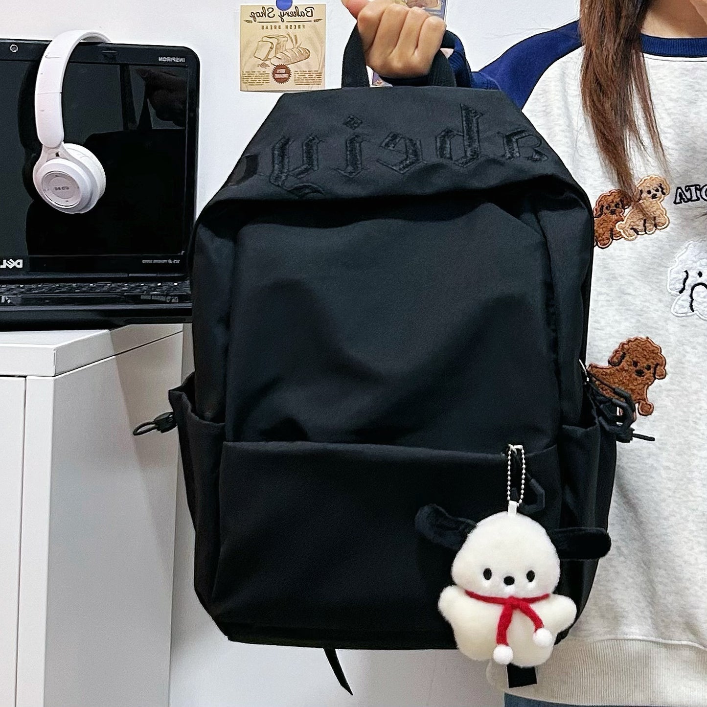 Lässiger bestickter Rucksack