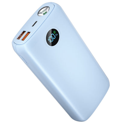 Powerbank mit Integrierter LED-Taschenlampe und Digitalem Display Brehn