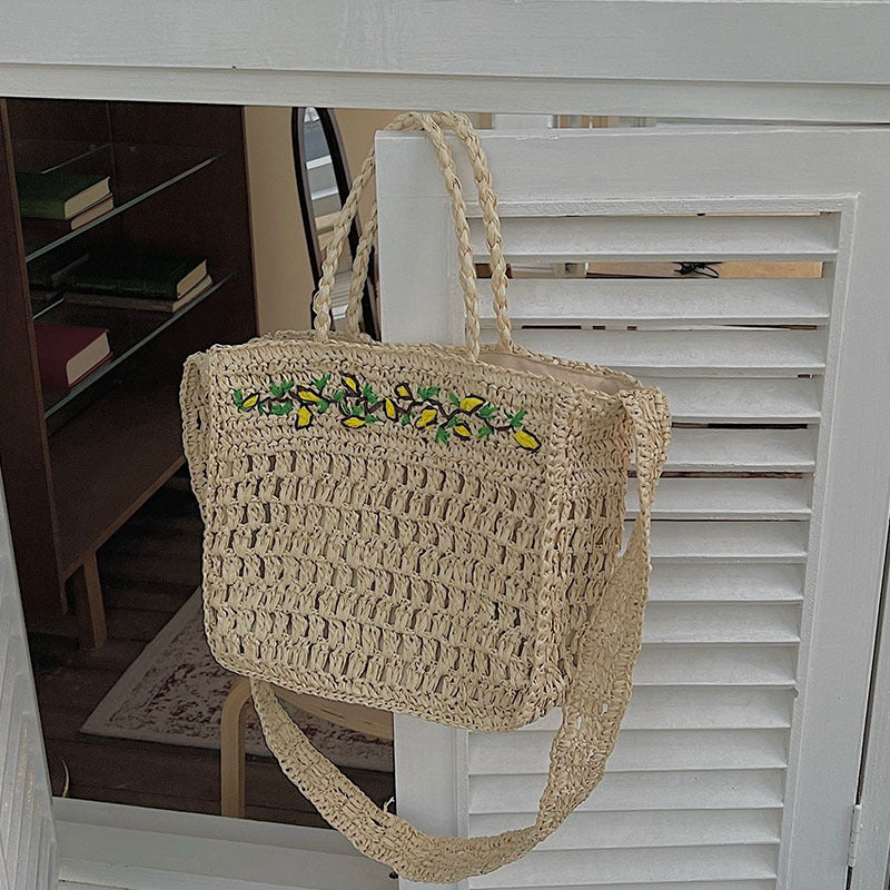Damen handgefertigte Jute Tasche Brehn