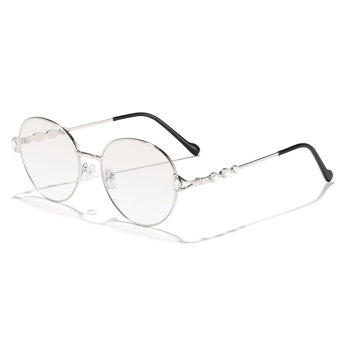 Damen runde Sonnenbrille mit elegantem Metallrahmen und verspiegelten Gläsern Brehn