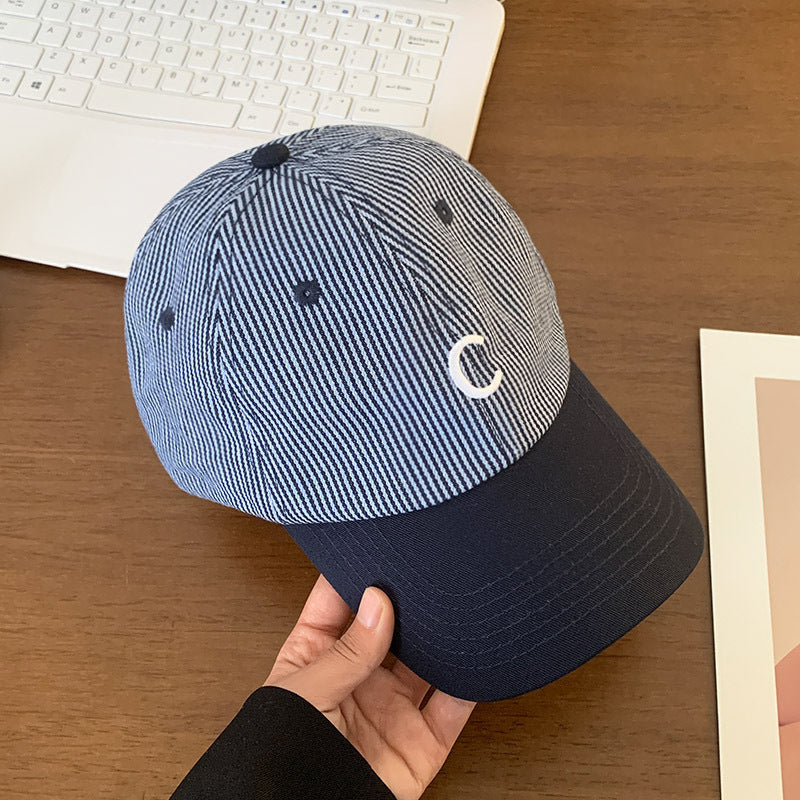 Gestreifter lässiger Baumwoll-Baseballcap für Männer Brehn