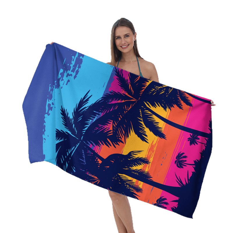 Strandtuch mit tropischem Palmblatt-Design Brehn
