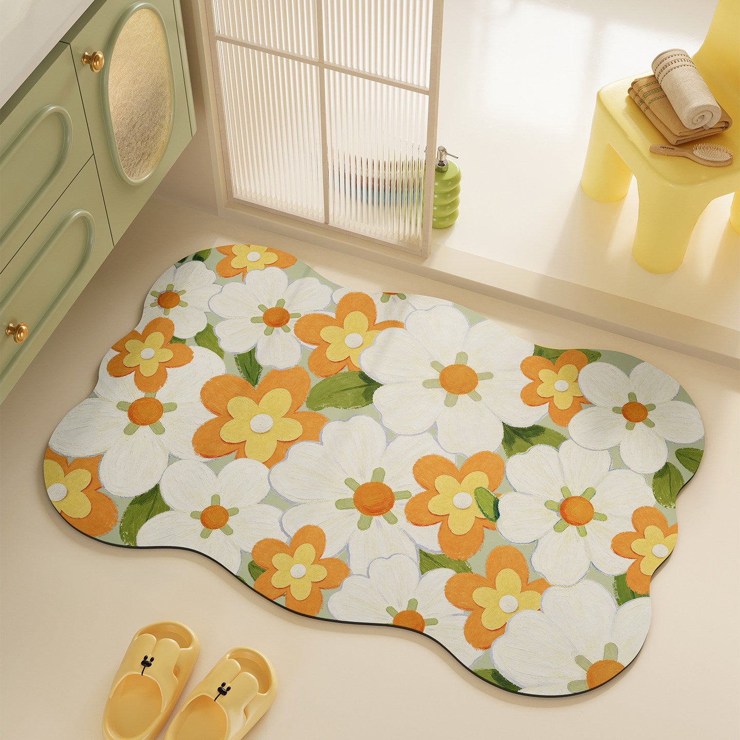 Floral Patchwork Badmatte Brehn