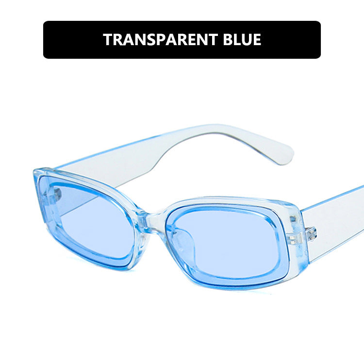 Damen futuristische quadratische Sonnenbrille mit transparentem Rahmendesign und UV-Schutz Brehn