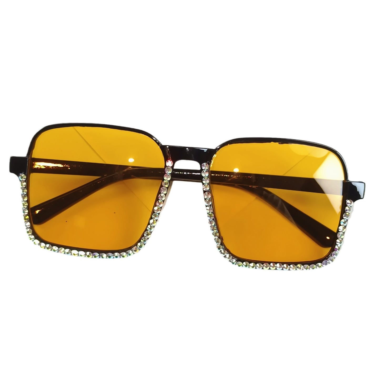 Damen Glamouröse Sonnenbrille mit funkelndem Strass-Besatz Brehn