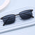 Damen elegante quadratische Brille mit feinem Metallrahmen Brehn