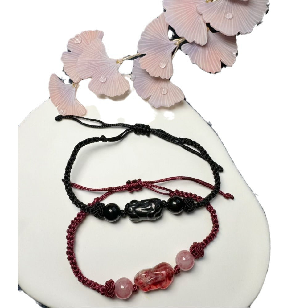Adjustable Macrame Schutz Charm Armband Brehn