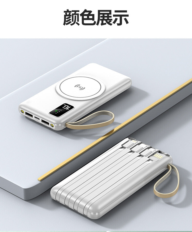 Kabellose Powerbank mit Innovativer Induktionsladung und Digitaler Ladeanzeige Brehn