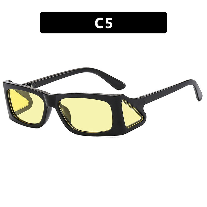 Damen extravagante Sonnenbrille im geometrischen Design Brehn