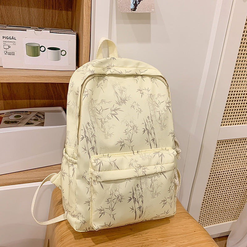 Minimalistischer Bambusdruck-Rucksack