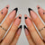 Kreatives Kunstnagelset mit herzförmigen Akzenten und eleganter French-Spitze Brehn
