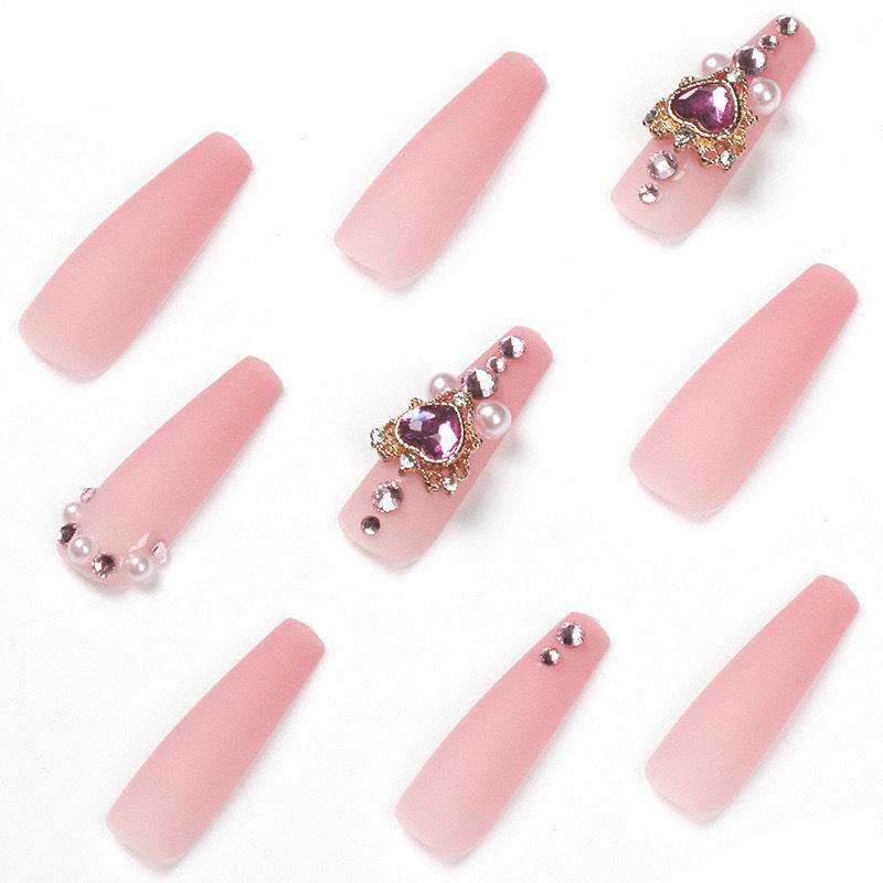 Luxus Kunstnagelset mit Strass- und Perlenverzierungen Brehn