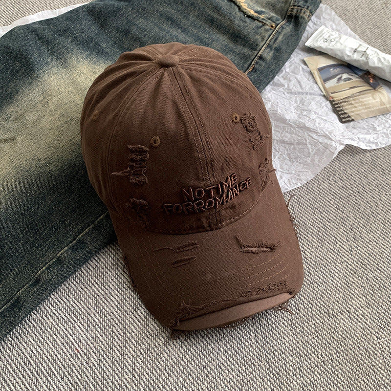 Distressed Baseball Cap mit einzigartiger Stickerei