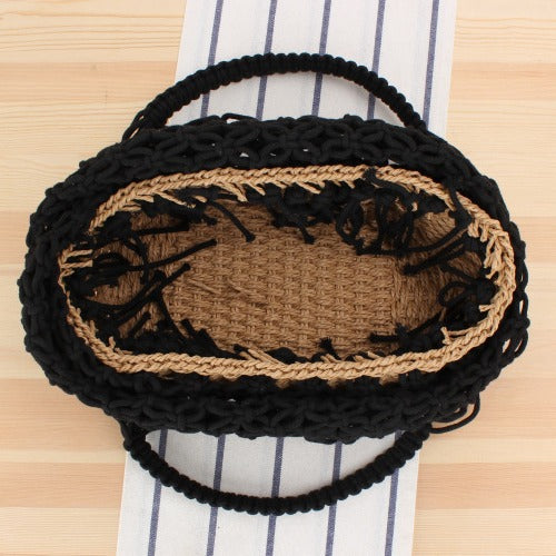 Handgeknüpfte Tragetasche mit Elegantem Netzdesign Brehn