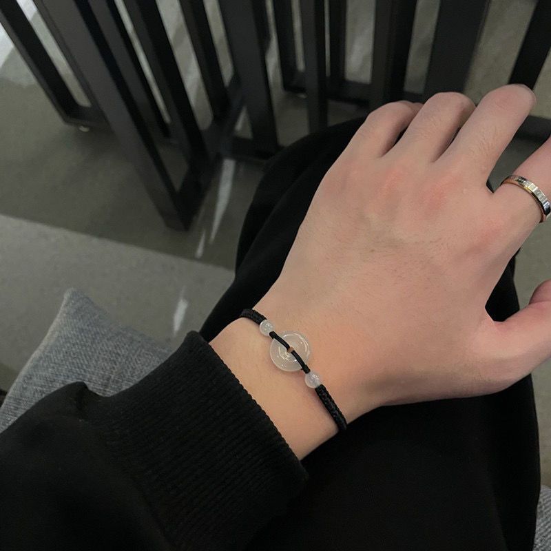 Verstellbares Edelstein-Macrame-Armband Brehn