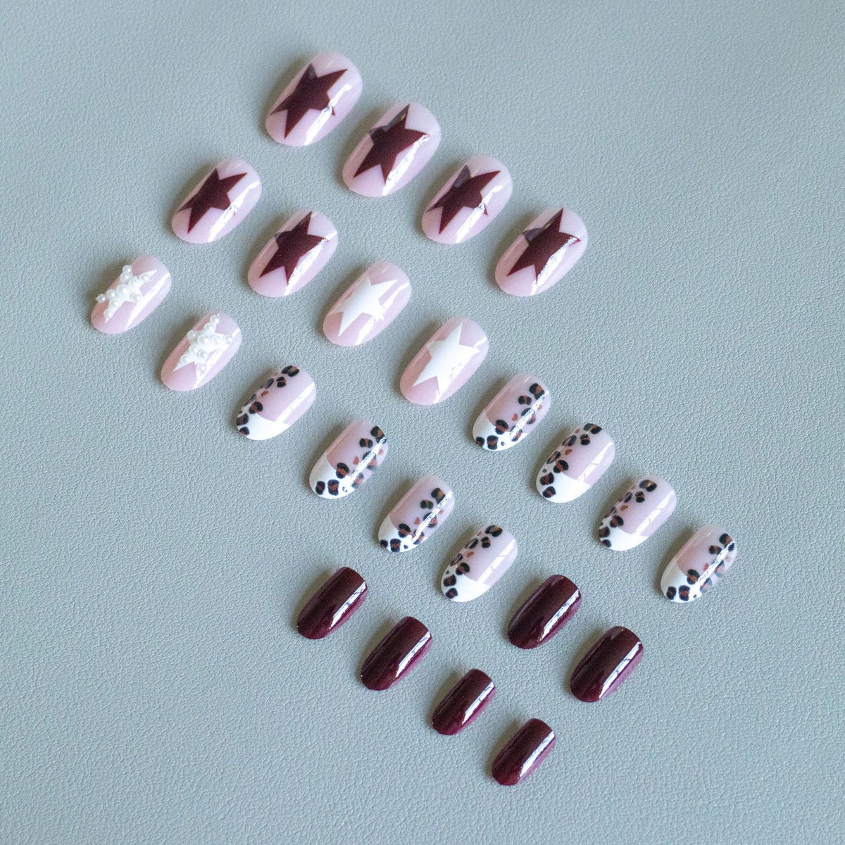 Künstlerisches Tierdruck Acryl Nagelkunst Set