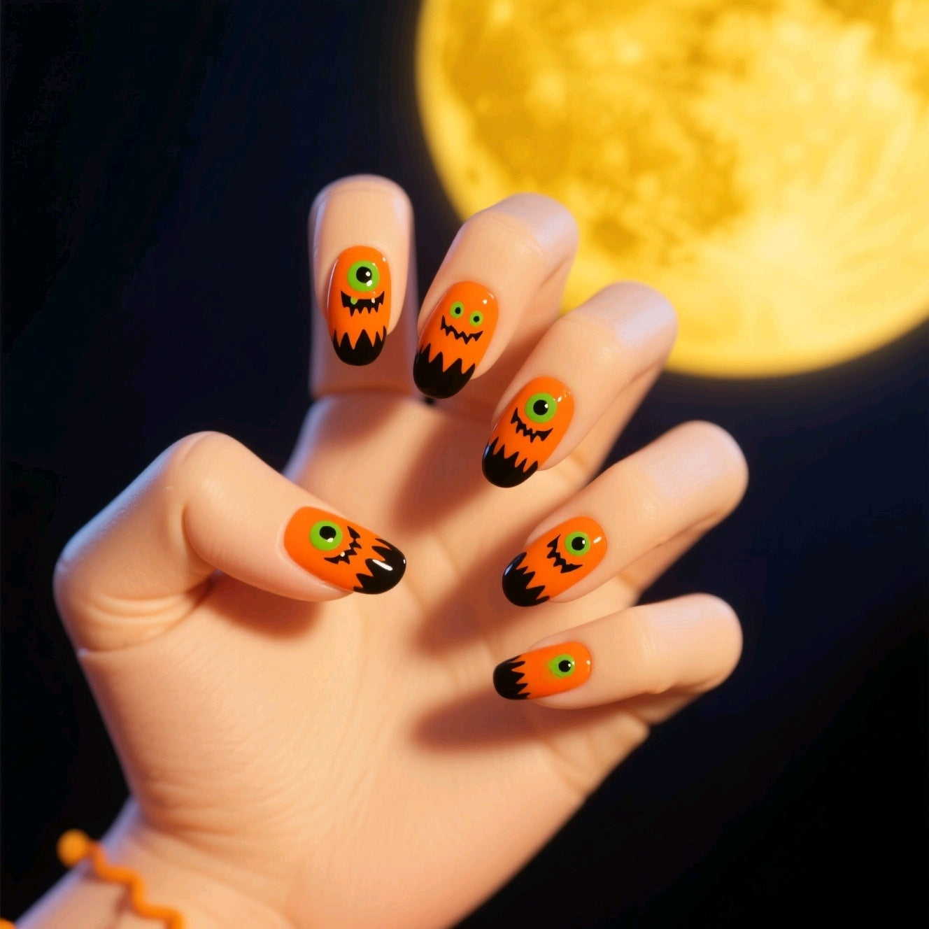 Kunstnägel Im Kreativen Halloween-Motiv Brehn