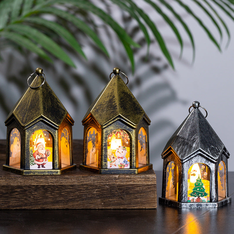 LED Weihnachtslaterne mit nostalgischem Design