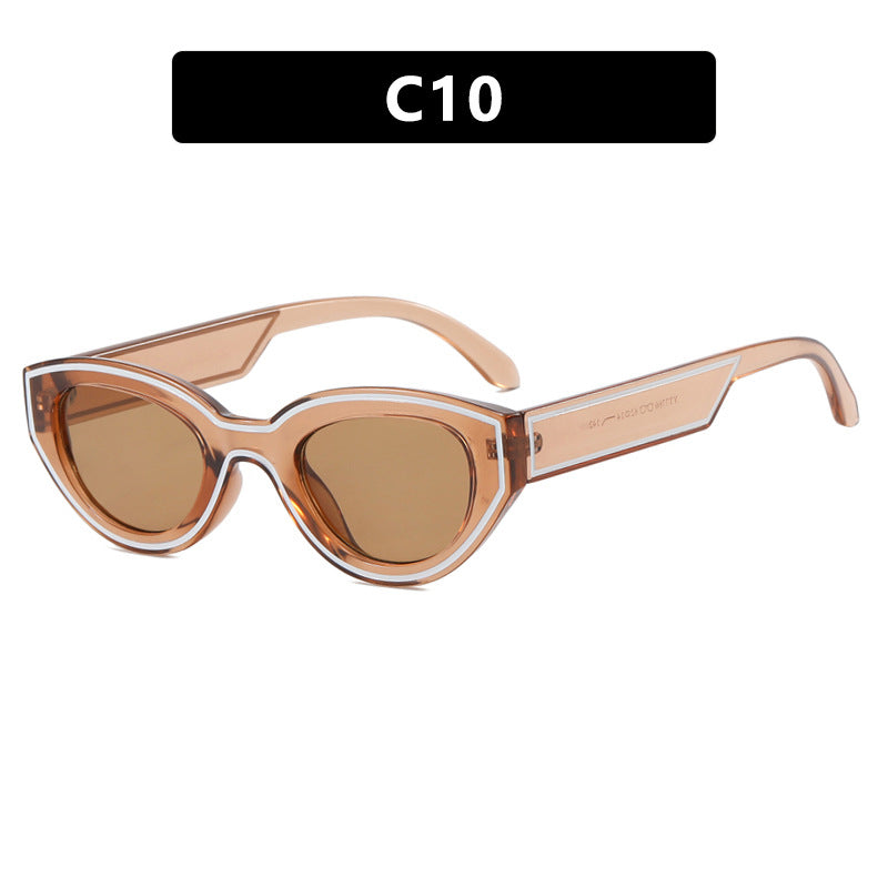 Damen Cat-Eye Sonnenbrille mit robustem transparenten Rahmen und schützendem UV-Filter Brehn
