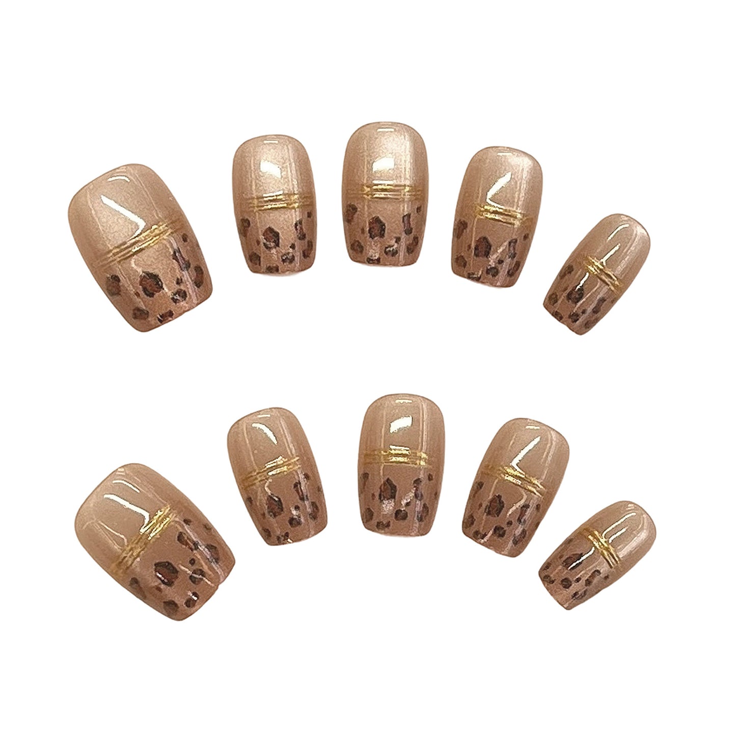 Elegantes Press-On Nagelkunst Set Brehn