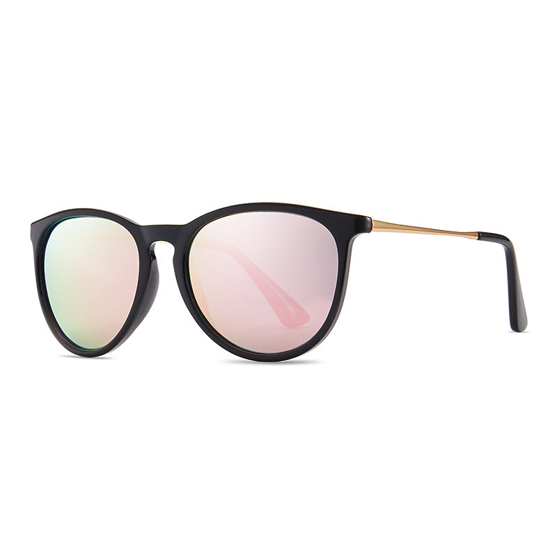 Damen modische und elegante Sonnenbrille mit hochwertigem Kunststoffrahmen und verspiegelten Gläsern Brehn