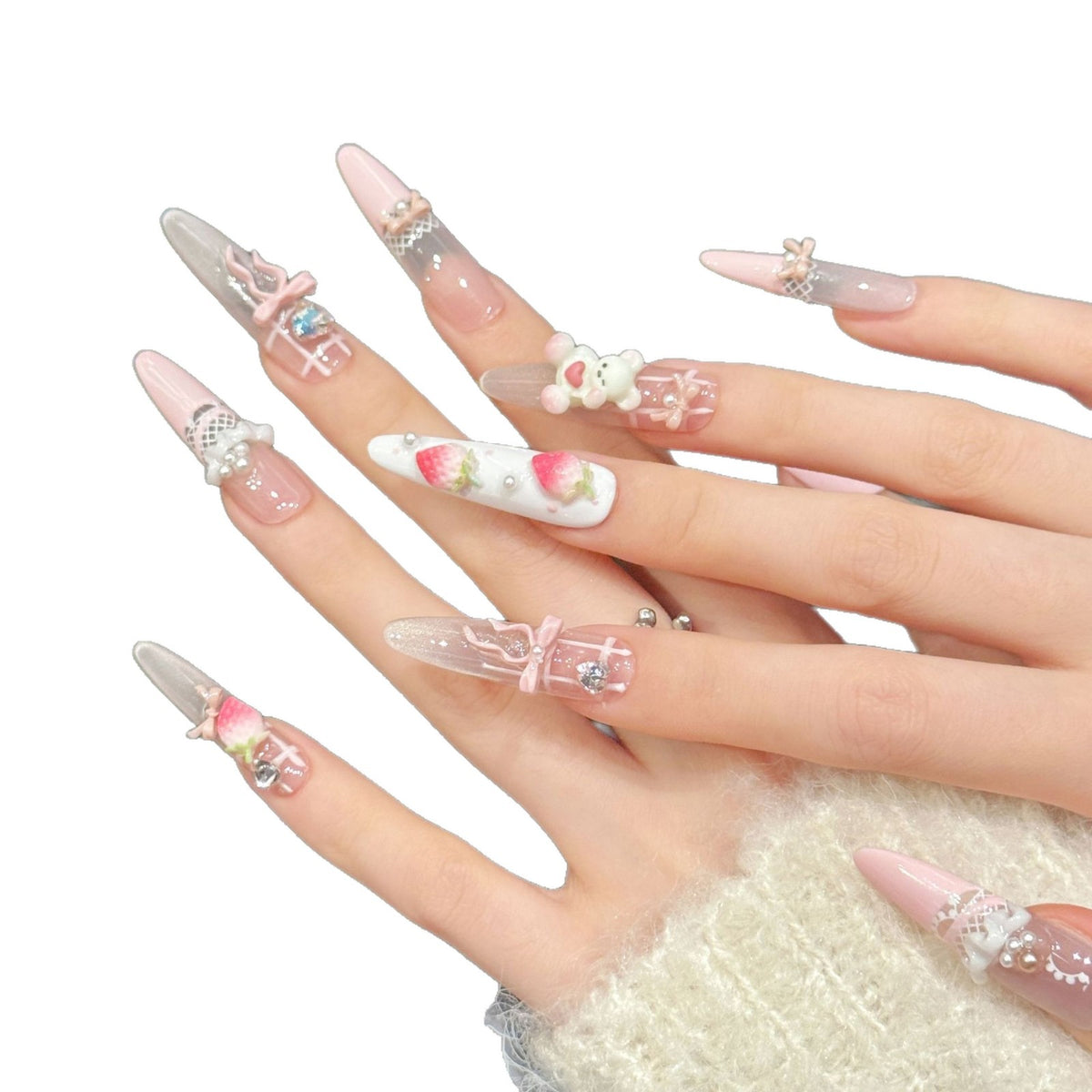 Dekoratives 3D Nagelkunstset