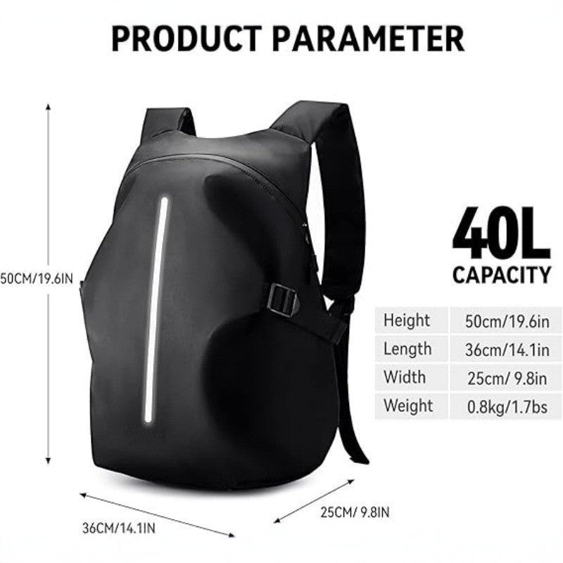 Multifunktionaler Motorrad-Rucksack mit Integrierter Helmtasche Brehn
