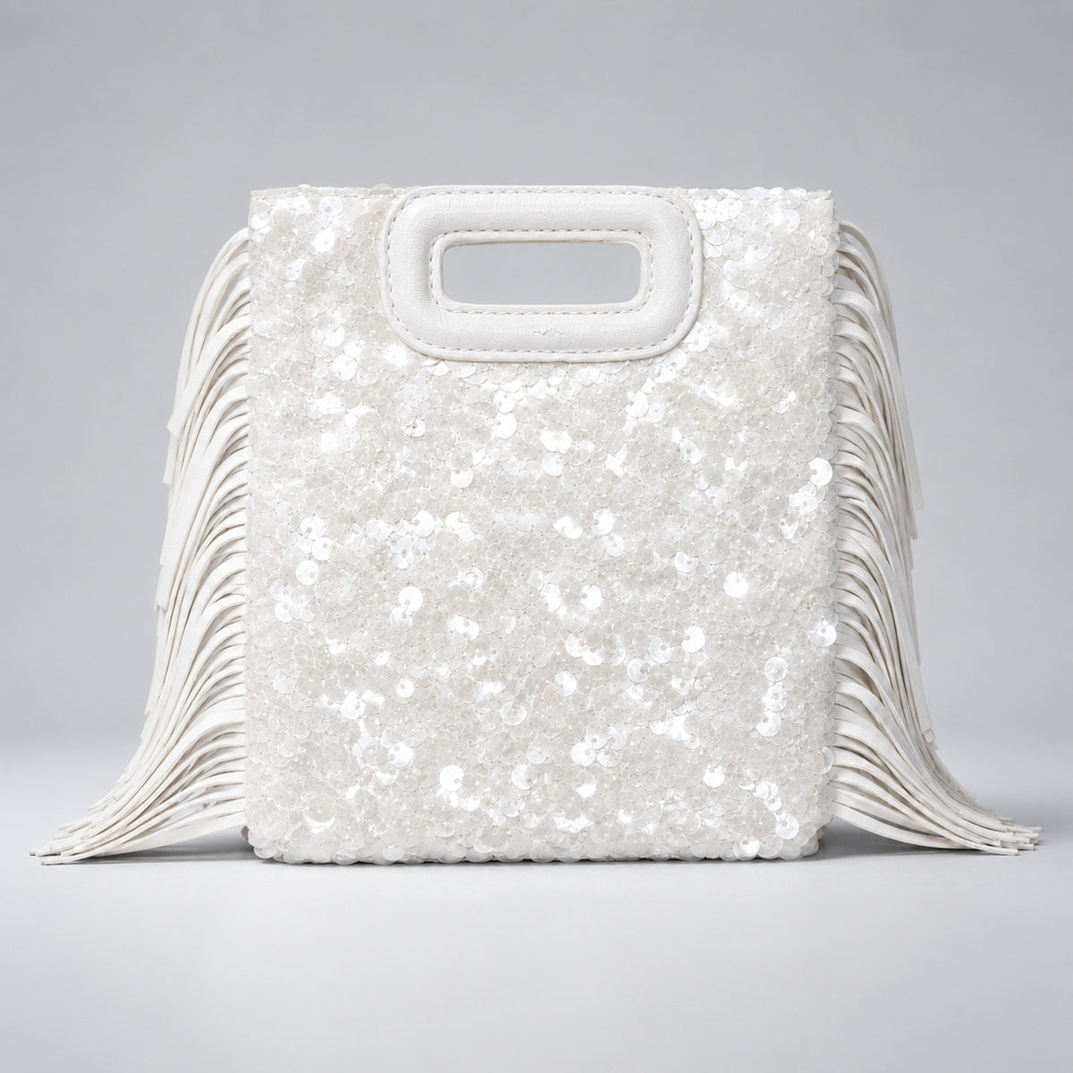 Fransierter Pailletten Clutch