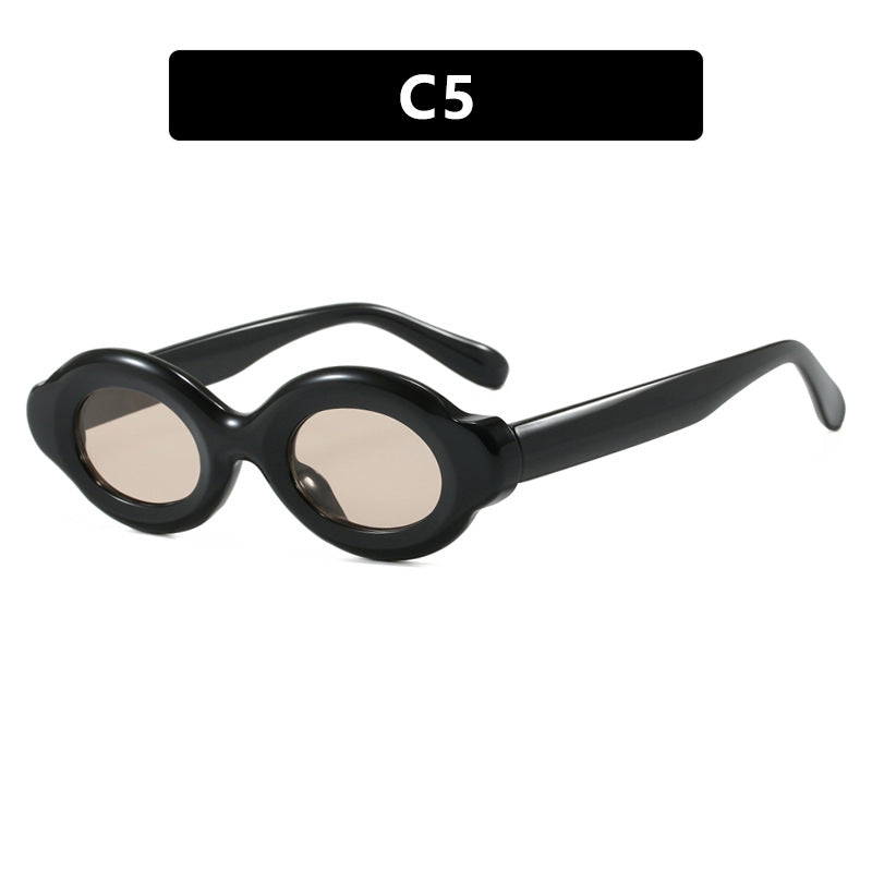 Damen Sonnenbrille im trendigen Retro-Design mit ovalen Gläsern Brehn