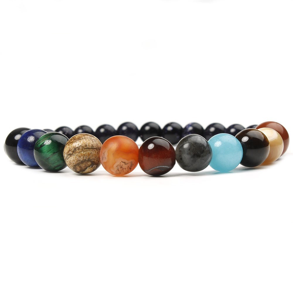 Bunte Armband mit Natursteinen Brehn