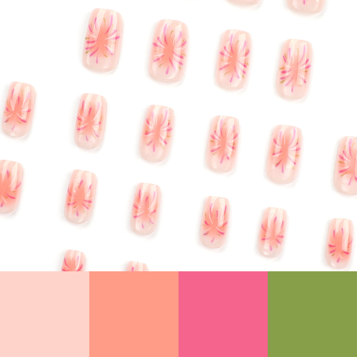Künstliche Nagelkunst mit funkelnden Akzenten und spezieller Gestaltung Brehn
