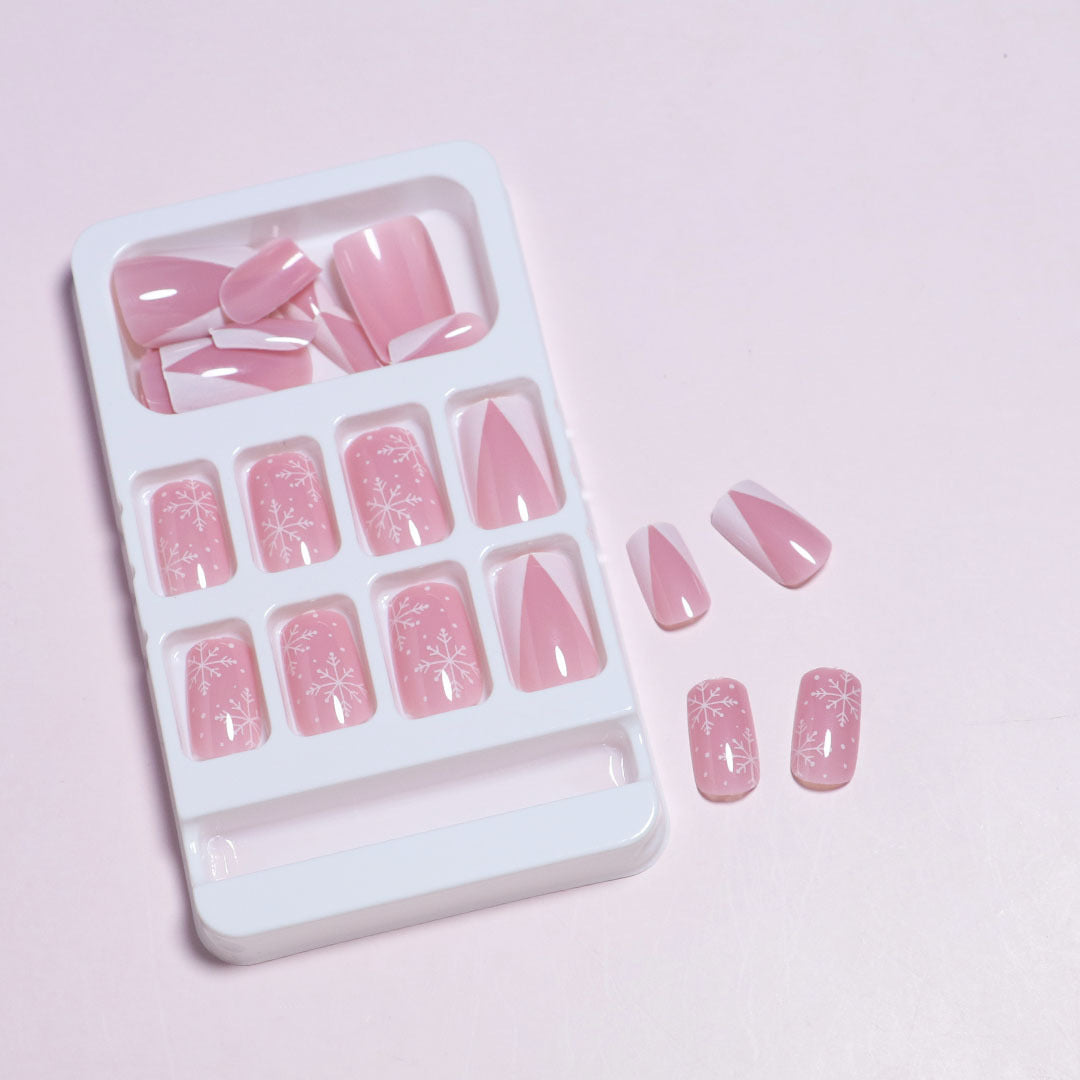 Künstlerisches Glitter Press-On Nagelset Brehn
