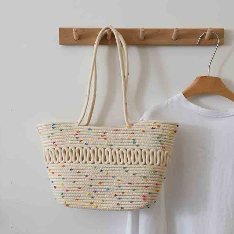 Elegante Handgefertigte Strandtasche mit Feinem Flechtmuster Brehn