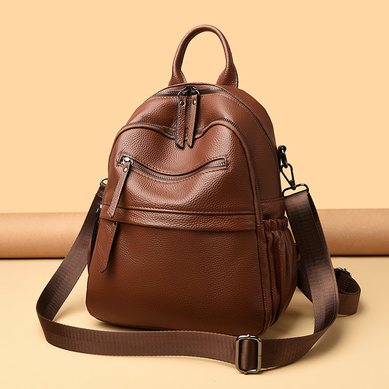 Multi-Funktionaler Texturierter Leder-Rucksack Brehn