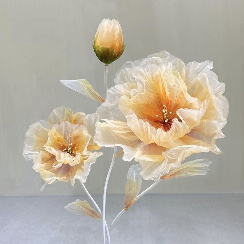 Dekorative transparente florale Skulptur