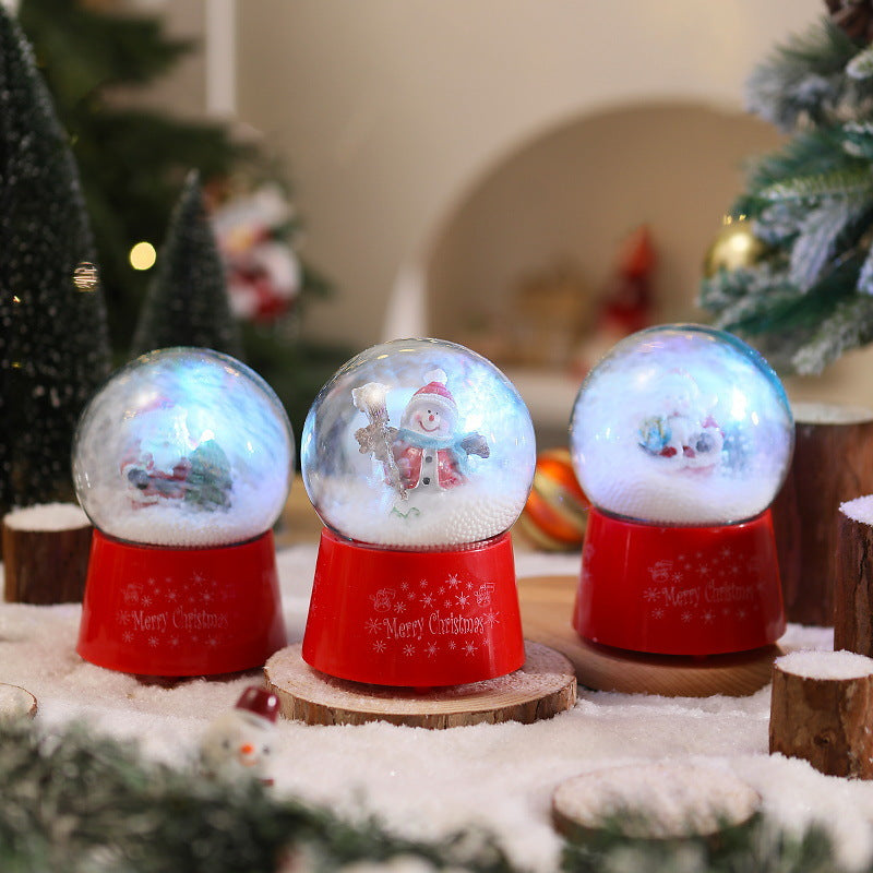 Schneekugel mit Weihnachtsmann und Tannenbaum Brehn